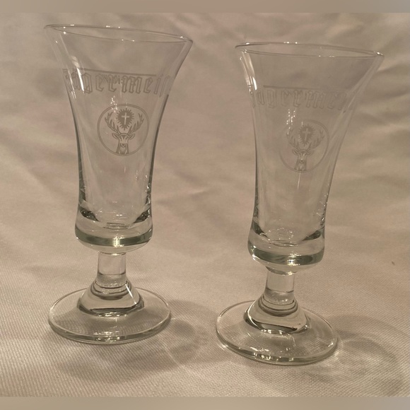 Jagermeister Clear Cordial Shot Glass Set of 2 - Picture 1 of 4